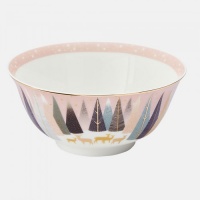 Frosted Pine Pink Candy Bowl By Sara Miller