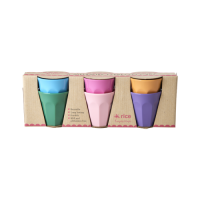 Set of 6  Melamine Espresso Cups La Joie De Vivre By Rice