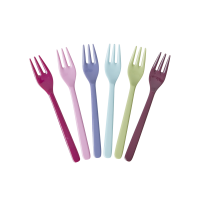 Set of 6 Melamine Forks Viva La Vida Colours Rice DK