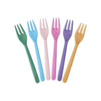 Set of 6 Melamine Forks La Joie De Vivre Colours By Rice