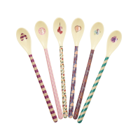 Long Handle Melamine Latte Spoons Viva La Vida Print Rice DK