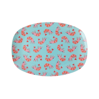 Shrimp Print Small Rectangular Melamine Plate By Rice DK