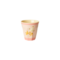 Kids Small Melamine Cup Goldfish Pink Print Rice DK