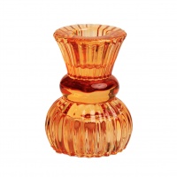 Small Orange Glass Candle Holder by Talking Tables