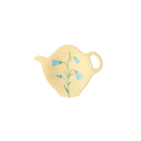 Soft Yellow Butterfly Print Melamine Tea Bag Plate Rice DK