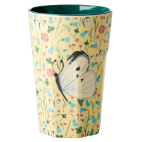 Soft Yellow Butterfly Print Melamine Tall Cup By Rice DK