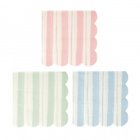 Stripe Print Large Paper Napkins By Meri Meri