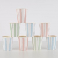 Stripe Print Paper Cups Set of 8 Meri Meri