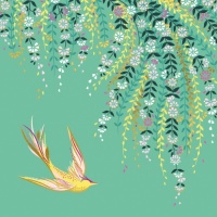 Swift and Green Trailing Florals Card By Sara Miller London