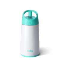 Kids White Stainless Steel Water Bottle By Swig