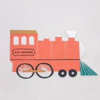 Train Shaped Paper Napkins By Meri Meri