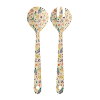 Melamine Salad Servers Wild Flower Print Rice DK