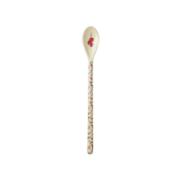 Winter Rosebud Print Long Handle Melamine Latte Spoon Rice DK