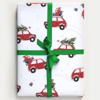 Christmas Car Wrapping Paper By Caroline Gardner