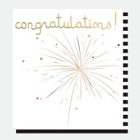 Congratulations Fireworks Card By Caroline Gardner