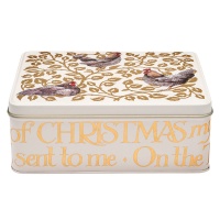 Three French Hens Print Deep Rectangular Tin Emma Bridgewater