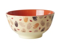 Hand and Kisses Print Melamine Bowl By Rice DK