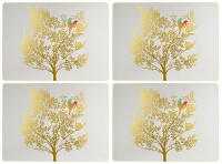 Set of 4 Large Placemats Songbird Print Sara Miller